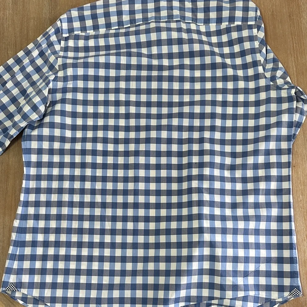 Banana Republic Blue and‎ White Plaid Shirt